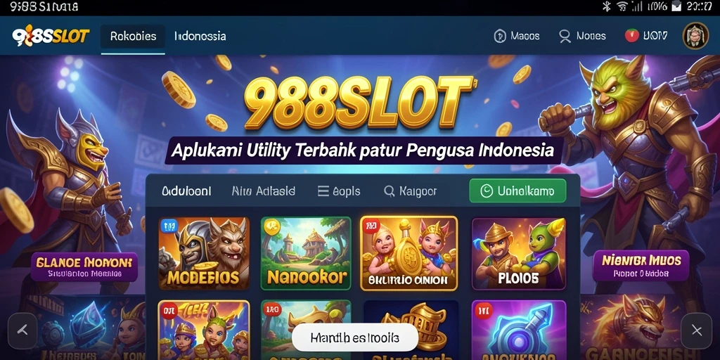 Tampilan menarik dari aplikasi Utility 988SLOT yang memudahkan pengguna.