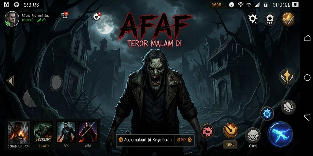 Screenshot gameplay <strong>AFAF</strong> yang memperlihatkan suasana mencekam.