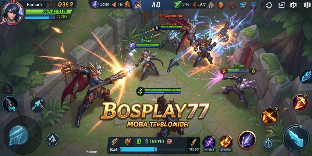 Gameplay seru dan cepat dalam BOSPLAY77, penuh aksi MOBA.