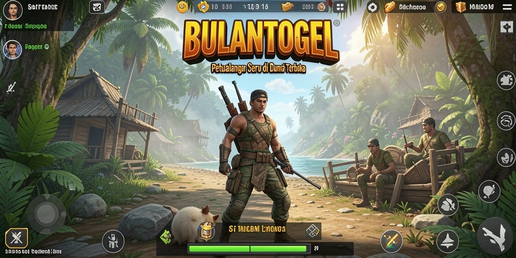 Screenshot gameplay BULANTOGEL dengan pemandangan dunia terbuka yang memukau.