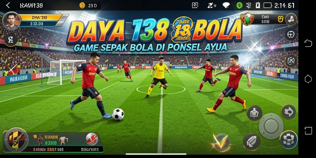 Tampilan utama DAYA138 dengan aksi pertandingan sepak bola yang mendebarkan.