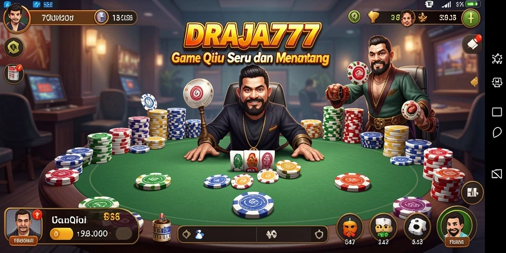 Tampilan gameplay seru di DRAJA777 saat bermain QiuQiu.
