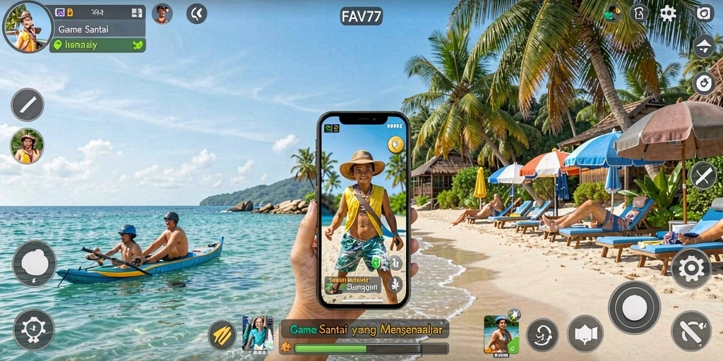 Tampilan gameplay FAV77 yang cerah dan penuh warna.