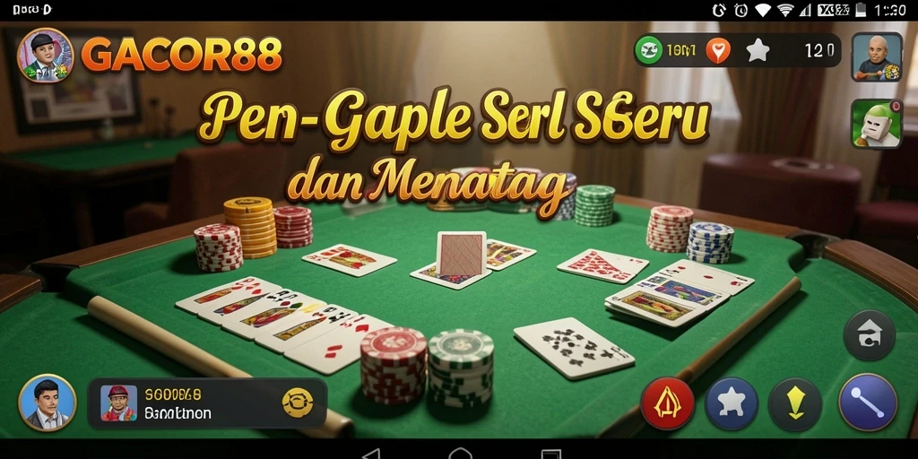 Tampilan gameplay Gaple yang seru dan interaktif.