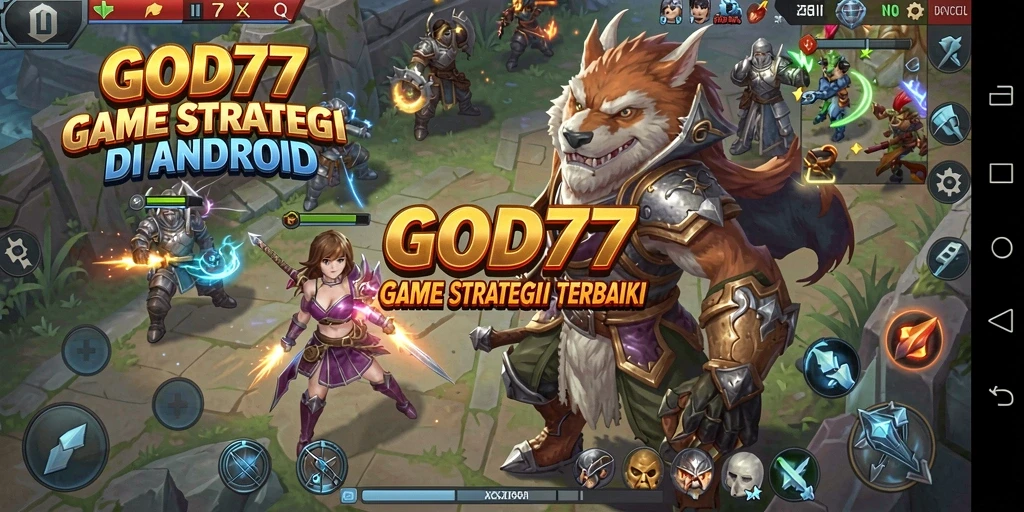 Tampilan gameplay epic dari <strong>GOD77</strong> yang menampilkan pertempuran strategi.