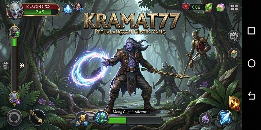 Tampilan gameplay yang menegangkan dalam KRAMAT77.