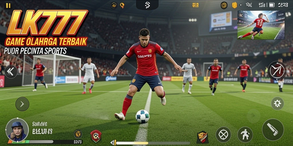 Screenshot utama LK777 menampilkan aksi seru permainan olahraga.