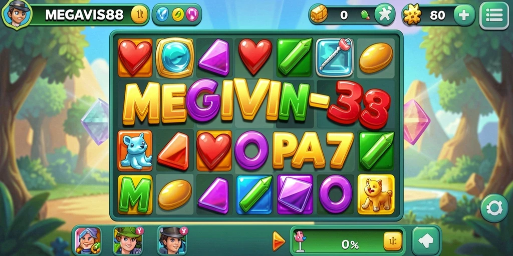 Screenshot gameplay MEGAVISA88 menampilkan keseruan mencocokkan elemen.