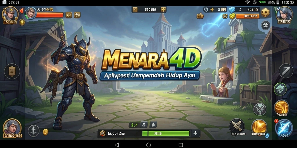 Screenshot MENARA4D menunjukkan antarmuka pengguna yang intuitif dan fitur pengingat yang informatif.