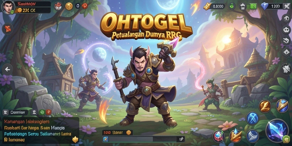 Screenshot OHTOGEL menunjukkan petualangan seru dan pertarungan epik di dunia RPG.