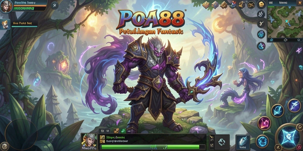 Screenshot utama POA88 menampilkan aksi seru dalam dunia MMORPG.