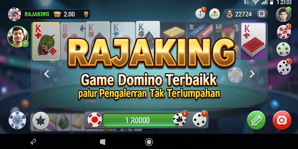 Tampilan gameplay seru dalam permainan Domino RAJAKING.