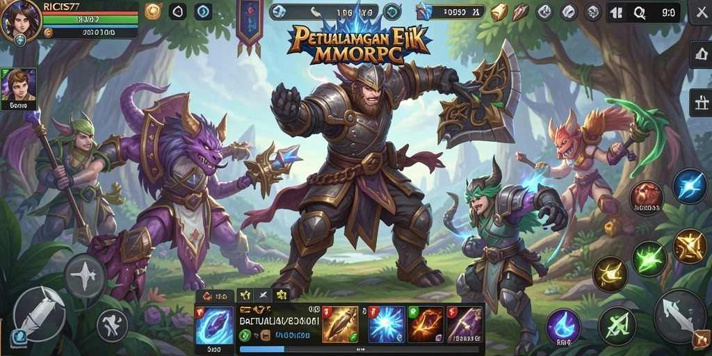 Tampilan gameplay RICIS77 yang menakjubkan dalam dunia MMORPG.