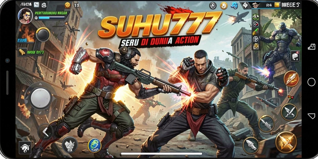 Tampilan gameplay seru dari SUHU777 yang penuh aksi.