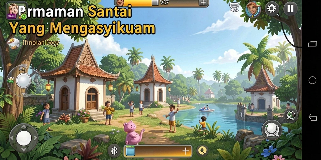 Tampilan gameplay V07 dengan aksi santai dan mengasyikkan.